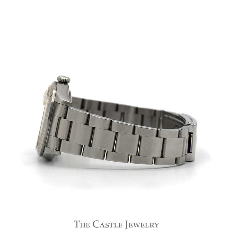 Rolex Datejust 16220 36mm with Silver Roman Numeral Dial & Oyster Bracelet in Stainless Steel