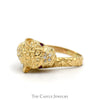 Leopard Designed Ring with Ruby Eyes & Diamond Accents in 10k Yellow Gold - Thumbnail 1