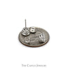 2cttw Round Brilliant Cut Lab Grown Diamond Stud Earrings in 14k White Gold - Thumbnail 3