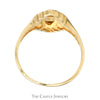 Two Toned Double Leaf Designed Ring in 10k Yellow & Rose Gold - Thumbnail 2