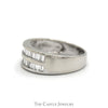 1/2cttw Double Row Channel Set Baguette Cut Diamond Band in 14k White Gold - Thumbnail 3