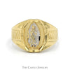 Two Tone Our Lady of Guadalupe Ring in 14k Yellow & White Gold - Thumbnail 1