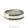 Men's Black Diamond Neil Lane Designer Wedding Band in 14k White Gold - Thumbnail 3