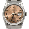 Rolex Datejust 16200 with Rose Dial and Roman Numeral Hour Markers on Oyster Bracelet - Thumbnail 3