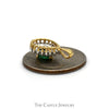 Elegant Pear Cut Emerald Pendant with Diamond Cluster in 10k Yellow Gold - Thumbnail 3