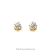 Classic 1cttw Round Diamond Stud Earrings with 14k Yellow Gold Screw Back Posts - Thumbnail 1