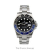 Stainless Steel Rolex GMT Master II Batman Dial 40mm Quick Set with Oyster Bracelet & Blue/Black Bezel - Thumbnail 1