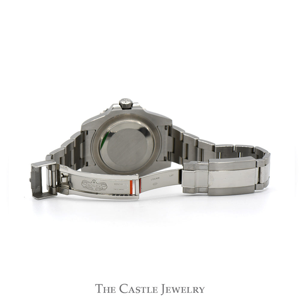 Stainless Steel Rolex GMT Master II Batman Dial 40mm Quick Set with Oyster Bracelet & Blue/Black Bezel