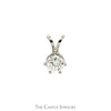 .40ct Round Diamond Solitaire Pendant in 6 Prong 14k White Gold Mounting - Thumbnail 1