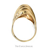 Large Ridged Dome Ring in 14k Yellow Gold - Thumbnail 2