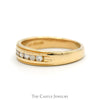 1/2cttw Channel Set Round Diamond Band with Milgrain Edges in 14k Yellow Gold - Thumbnail 3