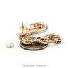 Smokey Quartz & Chocolate Diamond Le Vian Designer Chandelier Earrings in 14k Rose Gold - Thumbnail 3