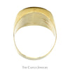 Round Black Onyx Ring with 3 Cubic Zirconia Accents in 14k Yellow Gold - Thumbnail 2