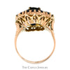 Oval Shaped Sapphire & Diamond Cluster Ring in 14k Rose Gold - Thumbnail 2
