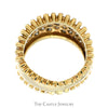 1.5cttw Wide Diamond Cluster Band with Beaded Edges in 14k Yellow Gold - Thumbnail 2