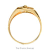 10k Two Toned Crucifix Ring in White & Yellow Gold - Thumbnail 2