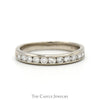 1/2cttw Channel Set Round Diamond Wedding Band in 14k White Gold - Thumbnail 1