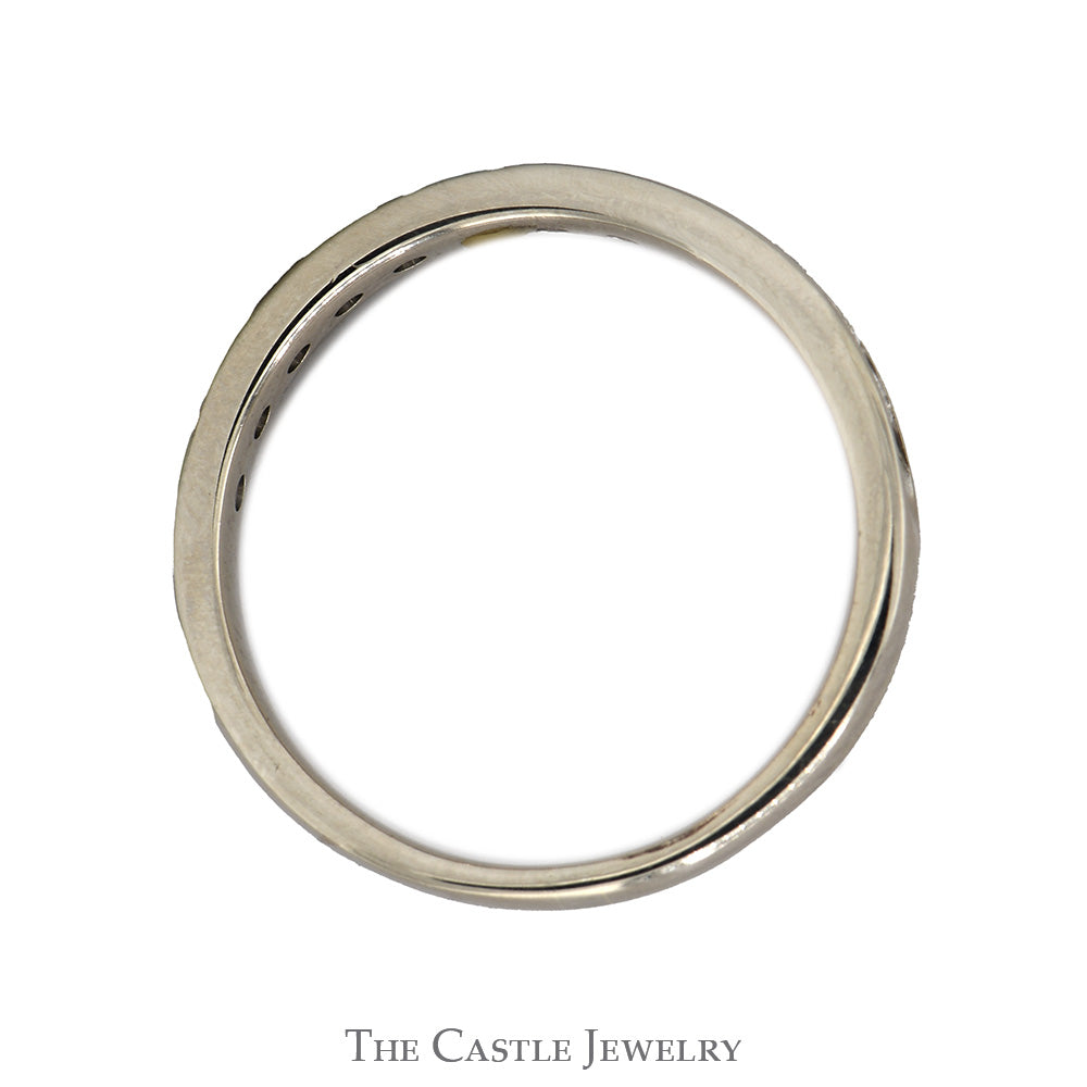 1/2cttw Channel Set Round Diamond Wedding Band in 14k White Gold