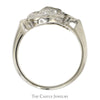 Antique Free Form 1/4cttw Diamond Cluster Ring in 14k White Gold - Thumbnail 3