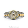 Ladies Rolex Datejust R79163 26mm Luxury Watch with Diamond Bezel and Silver Tapestry Dial in 14k Yellow Gold and Stainless Steel - Thumbnail 4