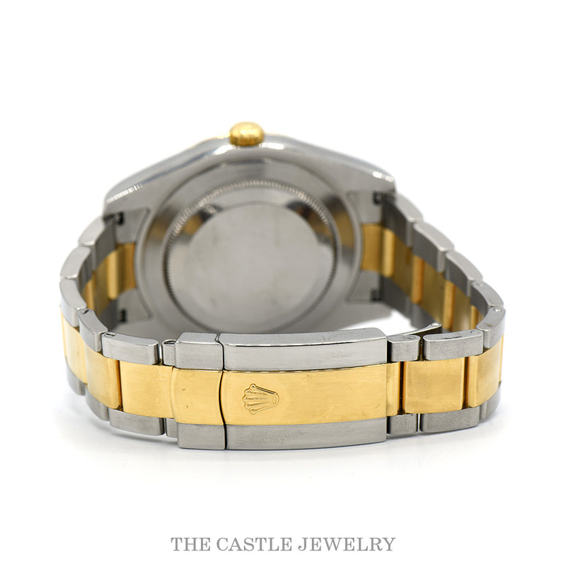 41mm Two Tone Quick Set Rolex Datejust 116333 with Cream Dial in 18k Yellow Gold & Stainless Steel