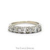1cttw 7 Round Diamond Wedding/Anniversary Band in 14k White Gold - Thumbnail 1
