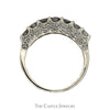 1cttw 7 Round Diamond Wedding/Anniversary Band in 14k White Gold - Thumbnail 2