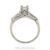 14K White Gold 1.02ct VS2 Radiant Cut Diamond Engagement Ring with Baguette Sides - Thumbnail 2