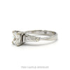 14K White Gold 1.02ct VS2 Radiant Cut Diamond Engagement Ring with Baguette Sides - Thumbnail 3