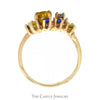 Open Freeform Multi Synthetic Gemstone Cluster Ring in 14k Yellow Gold - Thumbnail 2