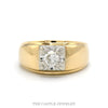 14K Yellow Gold .40ct Round Diamond Men’s Solitaire Ring - Thumbnail 1