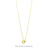 Gold Plated Interlocking Circles Necklace with Adjustable Chain in Sterling Silver - Thumbnail 1