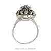 Front-facing view of the ruby and diamond starburst cluster ring in 14k white gold - Thumbnail 3