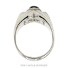 Men's 14K White Gold Blue Diamond Ring .60ct Center, Side Diamonds - Thumbnail 3