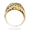 Round 19 Diamond Kentucky Cluster Ring with Open Filigree Sides in 10k Yellow Gold - Thumbnail 2