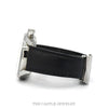 Blue alligator leather strap with deployment clasp - Thumbnail 5