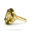 Large Oval Citrine Ring in 14k Yellow Gold - Thumbnail 3