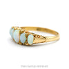 5 Oval Opal Band with Diamond Accents in 18k Yellow Gold - Thumbnail 2