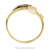 Front-facing view of the 14k two-tone gold crucifix ring - Thumbnail 3