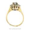 Front-facing view of the 10k yellow gold diamond starburst cluster - Thumbnail 3