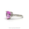 Side profile of the 10k white gold pink sapphire ring - Thumbnail 2