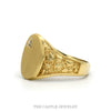 Side profile of the 10k yellow gold nugget signet ring - Thumbnail 2
