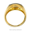 Front-facing view of the 18k two-tone signet ring - Thumbnail 3