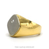 Side profile of the 18k two-tone signet ring - Thumbnail 2