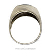 Front-facing view of the 14k white gold men's arrow design ring - Thumbnail 3