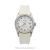 Rolex Datejust 16200 on white rubber strap — front view - Thumbnail 6