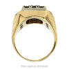 Front-facing view of the 10k yellow gold men's diamond ring - Thumbnail 3