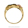 Front-facing view of the 10k two-tone leaf design ring - Thumbnail 3