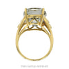 Front-facing view of the 10k yellow gold aquamarine cocktail ring - Thumbnail 3