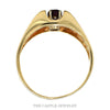 Front-facing view of the 14k yellow gold men's ruby ring - Thumbnail 3